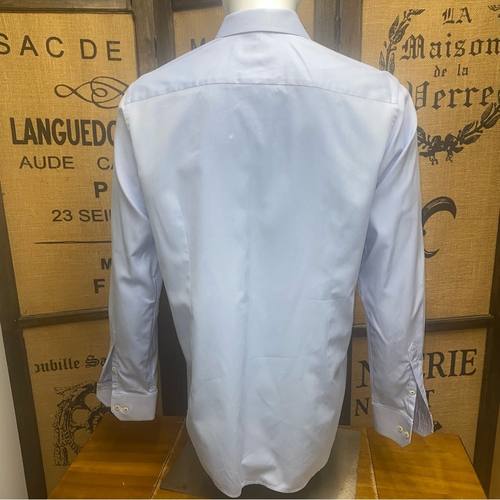 Eton Light Blue Classic Spread Collar Dress Shirt, 16.5-42, Contemporary Fit - Picture 5 of 7